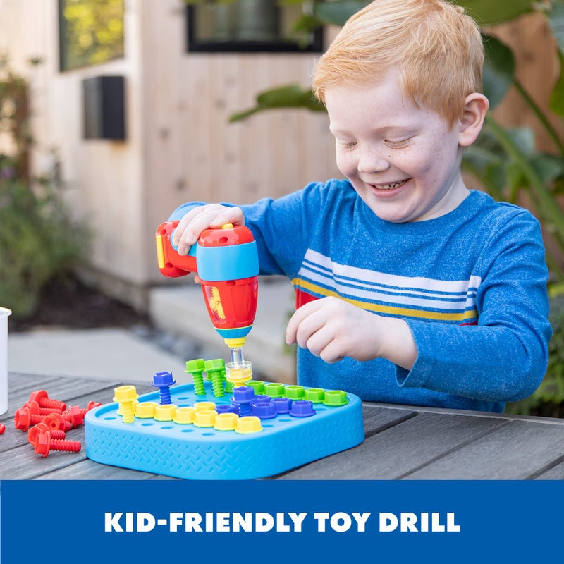 Educational Insights Design & Drill Bolt-It Bucket - Construction Toys & Toddler Tools, Kids Tool Set with Real Electric Drill Toy, Take Apart STEM Set, Building Kits and Gifts for Ages 3+ - Image 2